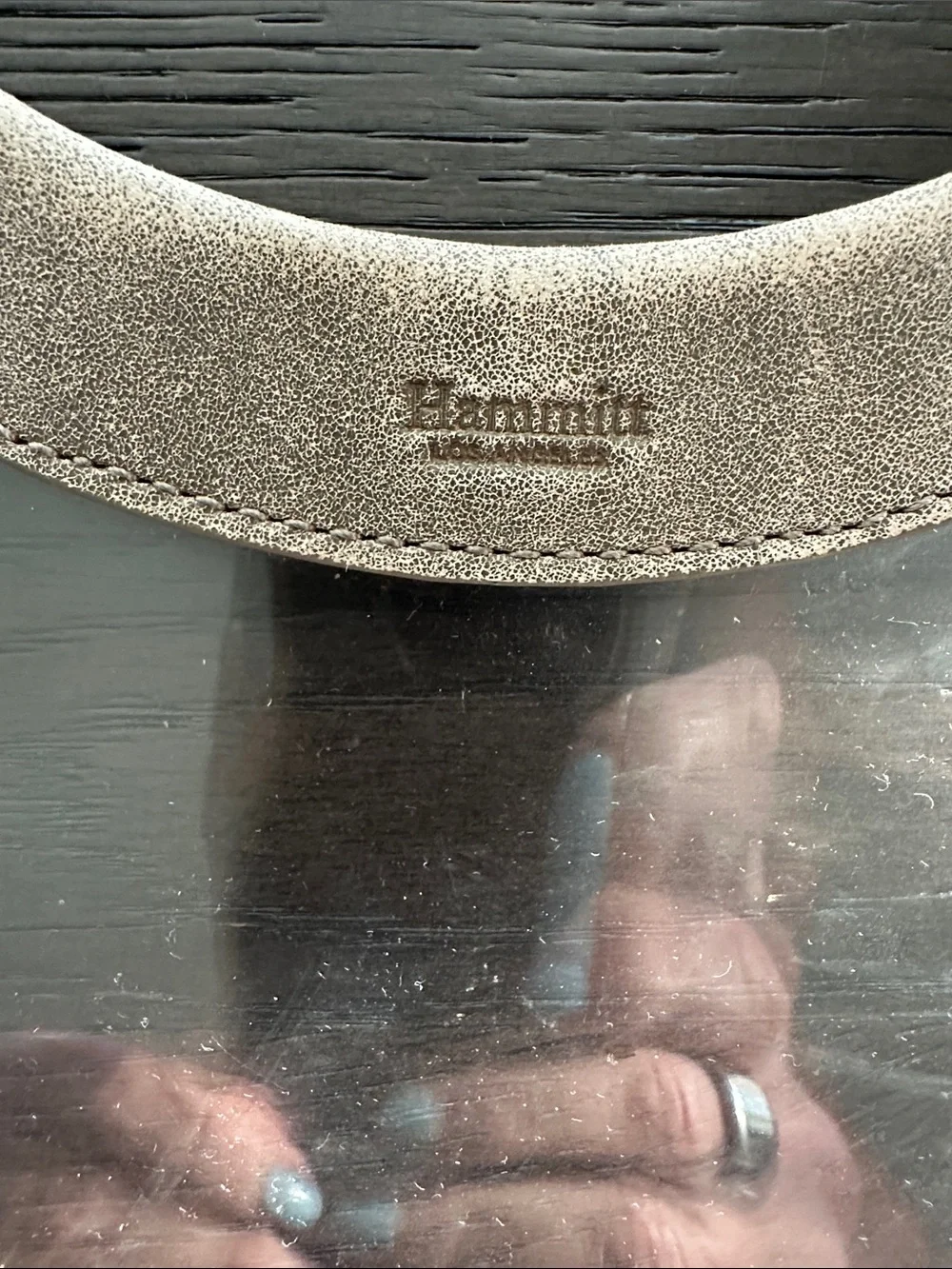 Hammitt Clear Tote Bag with Gold Studs and Taupe Handles - Picture 2 of 6